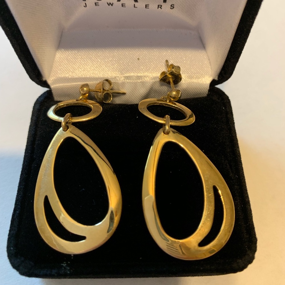 Gold tone sterling earrings